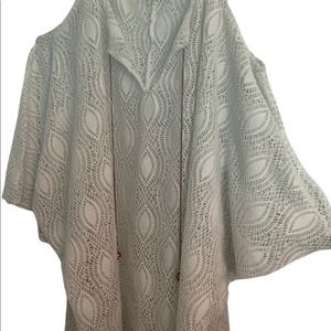 White swimsuit cover up